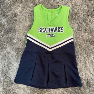 Excellent condition, NFL team apparel Seahawks cheer outfit 2T
